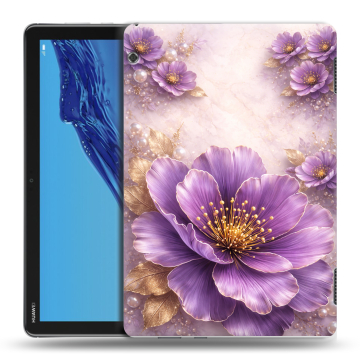 Силиконовый противоударный чехол на Huawei MediaPad T5 с принтом женский