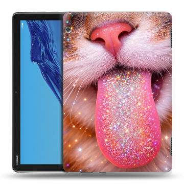 Силиконовый противоударный чехол на Huawei MediaPad T5 с принтом для девочек