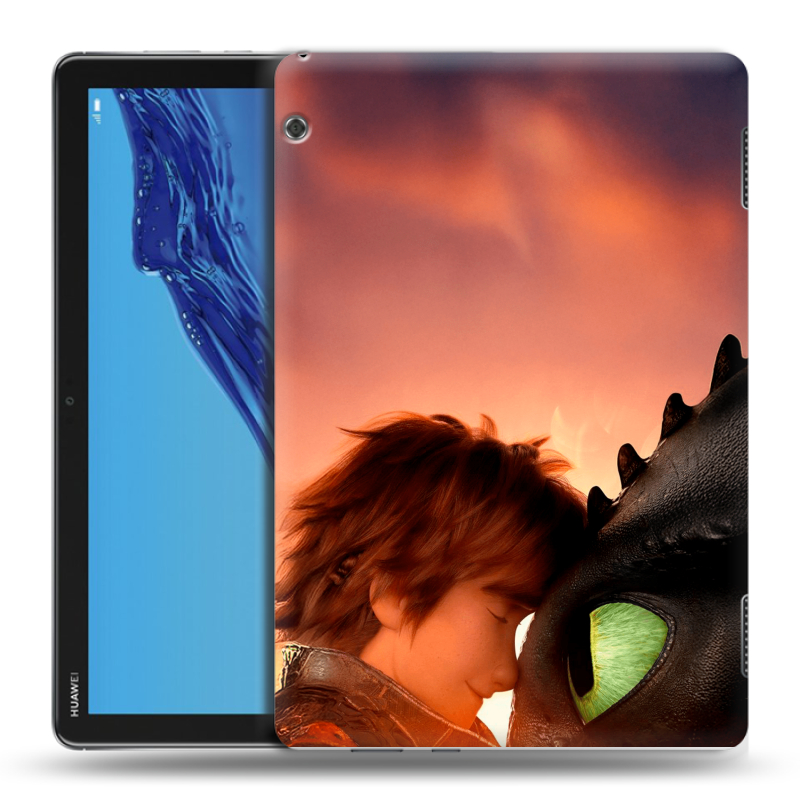 Силиконовый противоударный чехол на Huawei MediaPad T5 с принтом Как приручить дракона Силиконовый противоударный чехол на Huawei MediaPad T5 с принтом Как приручить дракона
