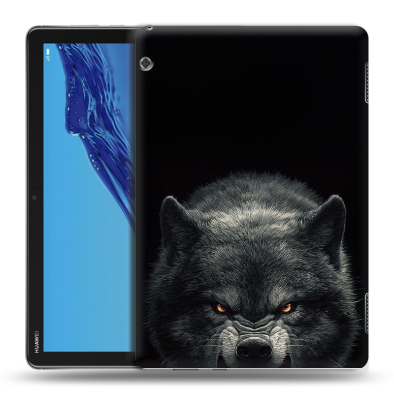 Силиконовый противоударный чехол на Huawei MediaPad T5 с принтом Волк Силиконовый противоударный чехол на Huawei MediaPad T5 с принтом Волк
