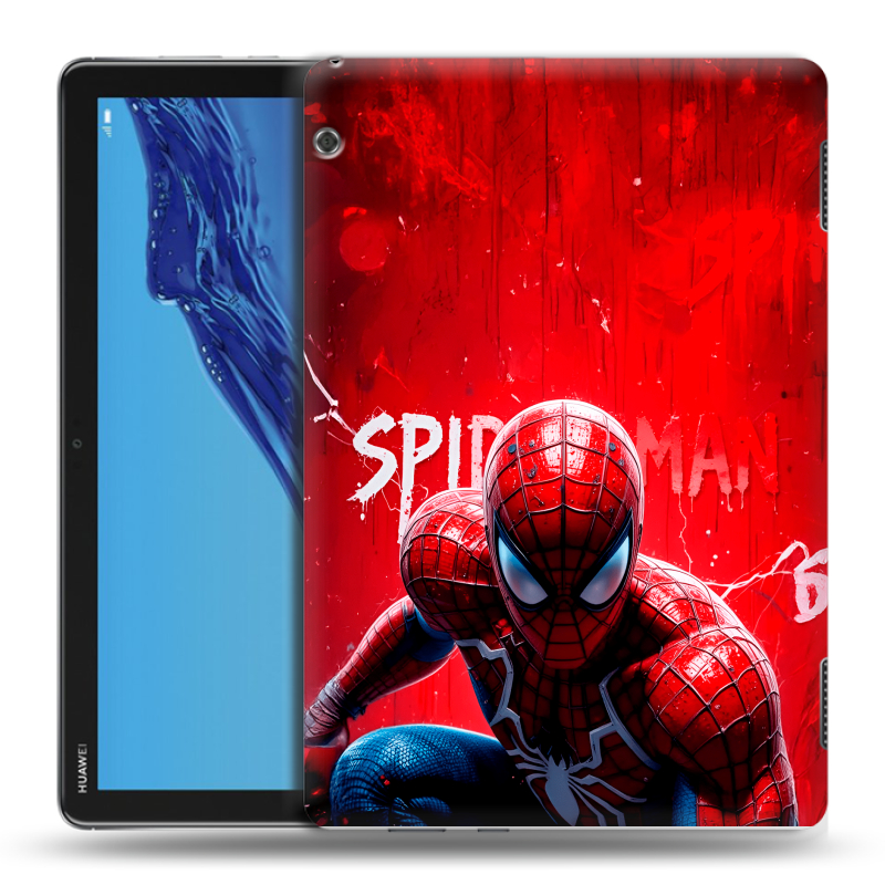 Силиконовый противоударный чехол на Huawei MediaPad T5 с принтом Spiderman Человек паук Силиконовый противоударный чехол на Huawei MediaPad T5 с принтом Spiderman Человек паук