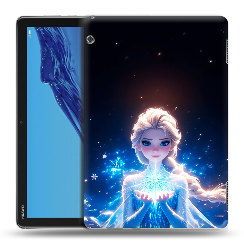 Силиконовый противоударный чехол на Huawei MediaPad T5 с принтом Холодное сердце Frozen Силиконовый противоударный чехол на Huawei MediaPad T5 с принтом Холодное сердце Frozen