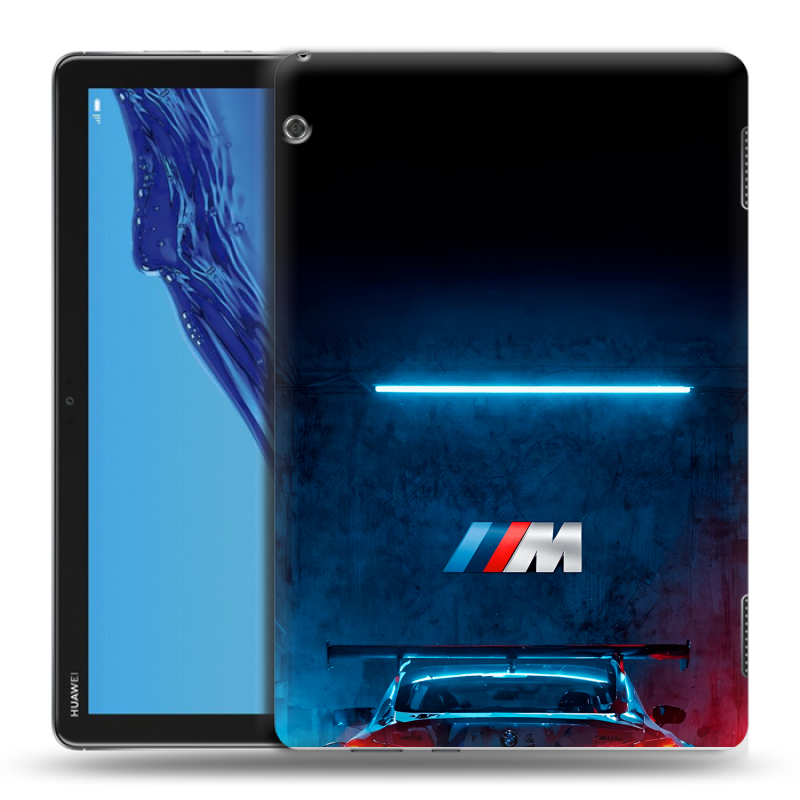 Силиконовый противоударный чехол на Huawei MediaPad T5 с принтом BMW БМВ Силиконовый противоударный чехол на Huawei MediaPad T5 с принтом BMW БМВ