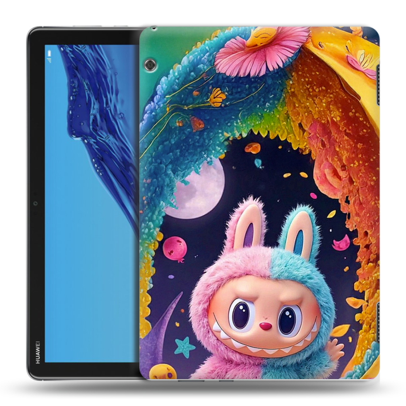 Силиконовый противоударный чехол на Huawei MediaPad T5 с принтом Labubu Лабубу Силиконовый противоударный чехол на Huawei MediaPad T5 с принтом Labubu Лабубу