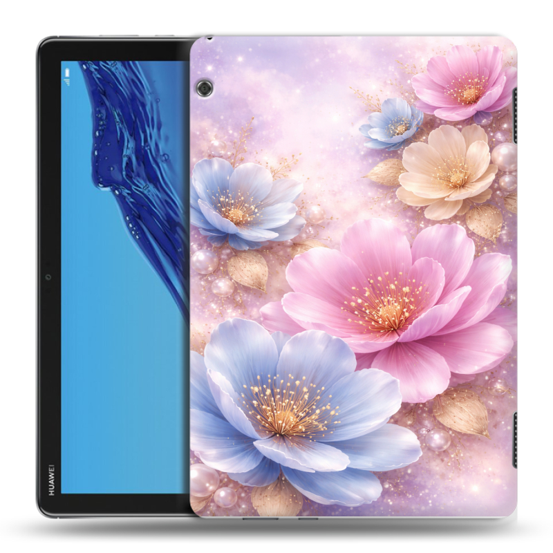 Силиконовый противоударный чехол на Huawei MediaPad T5 с принтом женский Силиконовый противоударный чехол на Huawei MediaPad T5 с принтом женский