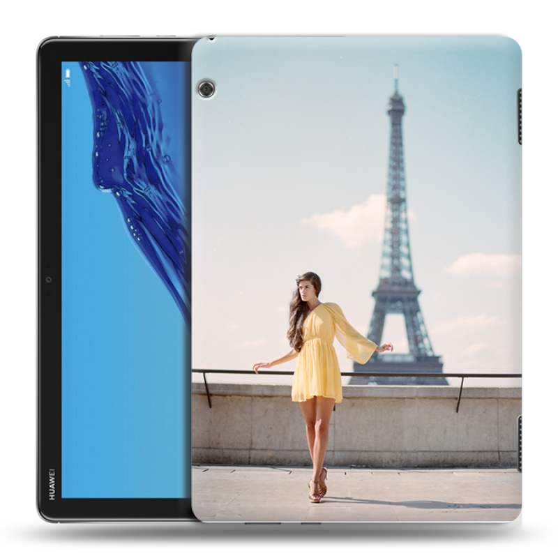 Силиконовый противоударный чехол на Huawei MediaPad T5 с принтом Париж Силиконовый противоударный чехол на Huawei MediaPad T5 с принтом Париж