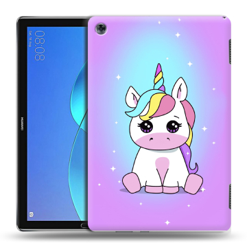 Силиконовый чехол на планшета Huawei MediaPad M5 Lite с принтом Единорог Силиконовый чехол на планшета Huawei MediaPad M5 Lite с принтом Единорог
