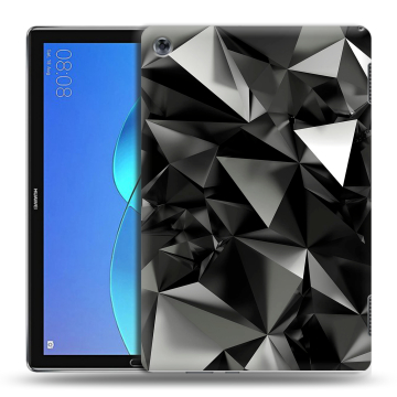 Силиконовый чехол на планшета Huawei MediaPad M5 Lite с принтом Черные кристаллы Силиконовый чехол на планшета Huawei MediaPad M5 Lite с принтом Черные кристаллы
