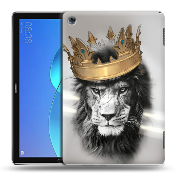 Силиконовый чехол на планшета Huawei MediaPad M5 Lite с принтом Лев с короной Силиконовый чехол на планшета Huawei MediaPad M5 Lite с принтом Лев с короной