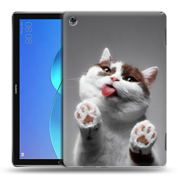 Силиконовый чехол на планшета Huawei MediaPad M5 Lite с принтом Коты Силиконовый чехол на планшета Huawei MediaPad M5 Lite с принтом Коты