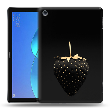 Силиконовый чехол на планшета Huawei MediaPad M5 Lite с принтом Черная клубника Силиконовый чехол на планшета Huawei MediaPad M5 Lite с принтом Черная клубника