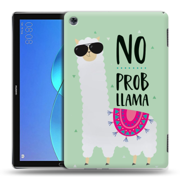 Силиконовый чехол на планшета Huawei MediaPad M5 Lite с принтом Лама Силиконовый чехол на планшета Huawei MediaPad M5 Lite с принтом Лама