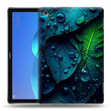 Силиконовый чехол на планшета Huawei MediaPad M5 Lite с принтом Листья Силиконовый чехол на планшета Huawei MediaPad M5 Lite с принтом Листья