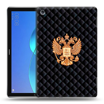 Силиконовый чехол на Huawei MediaPad M5 Lite с принтом Герб России принт