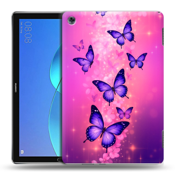 Силиконовый чехол на Huawei MediaPad M5 Lite с принтом Бабочки