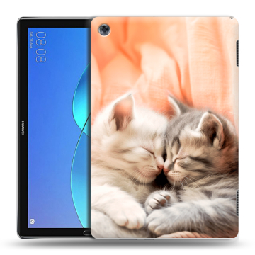 Силиконовый чехол на Huawei MediaPad M5 Lite с принтом Котята