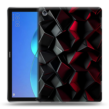 Силиконовый чехол на Huawei MediaPad M5 Lite с принтом Абстракция