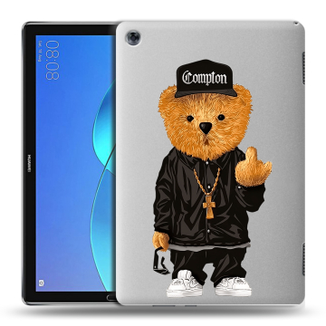 Силиконовый чехол на Huawei MediaPad M5 Lite с принтом Мишка