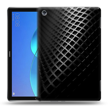 Силиконовый чехол на Huawei MediaPad M5 Lite с принтом Текстура металла