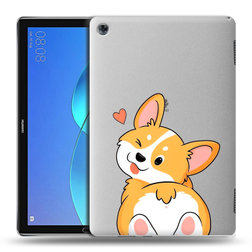 Силиконовый чехол на Huawei MediaPad M5 Lite с принтом Корги