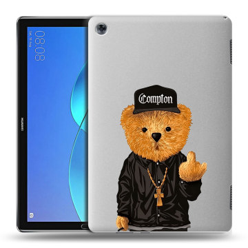 Силиконовый чехол на Huawei MediaPad M5 Lite с принтом Плюшевый медведь