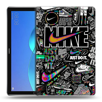 Силиконовый чехол на Huawei MediaPad M5 Lite с принтом Найк