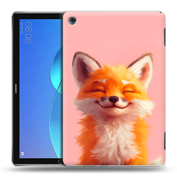 Силиконовый чехол на Huawei MediaPad M5 Lite с принтом милая лиса