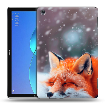 Силиконовый чехол на Huawei MediaPad M5 Lite с принтом лиса