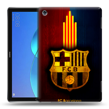 Силиконовый чехол на Huawei MediaPad M5 Lite с принтом Барселона Barcelona