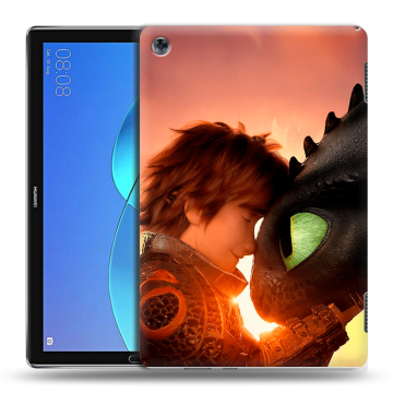 Силиконовый чехол на Huawei MediaPad M5 Lite с принтом Как приручить дракона