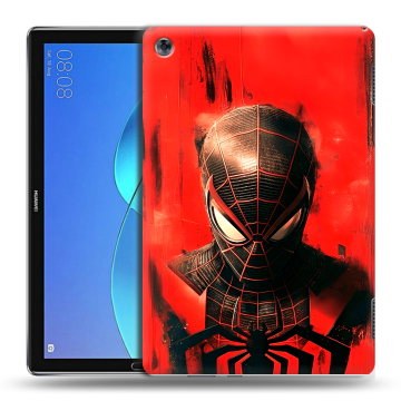 Силиконовый чехол на Huawei MediaPad M5 Lite с принтом человек паук spiderman