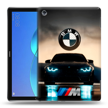 Силиконовый чехол на Huawei MediaPad M5 Lite с принтом БМВ BMW