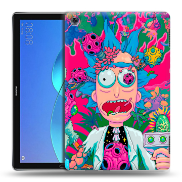 Силиконовый чехол на Huawei MediaPad M5 Lite с принтом Рик и Морти Rick Morty