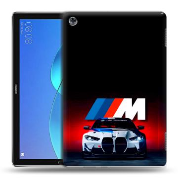 Силиконовый чехол на Huawei MediaPad M5 Lite с принтом БМВ BMW