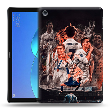 Силиконовый чехол на Huawei MediaPad M5 Lite с принтом Реал Роналдо Real Ronaldo