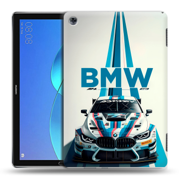 Силиконовый чехол на Huawei MediaPad M5 Lite с принтом БМВ BMW