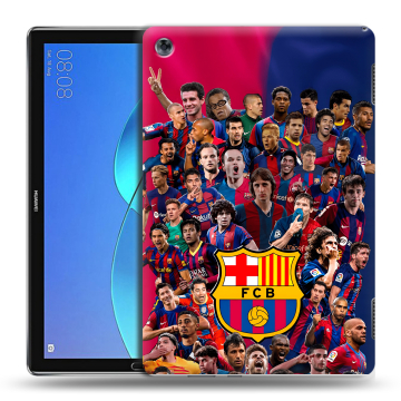 Силиконовый чехол на Huawei MediaPad M5 Lite с принтом Барселона Barcelona