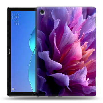 Силиконовый чехол на Huawei MediaPad M5 Lite с принтом женский цветы
