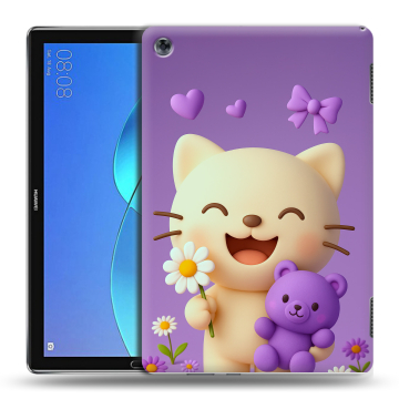 Силиконовый чехол на Huawei MediaPad M5 Lite с принтом для девочек