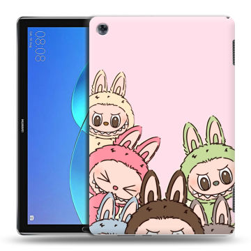 Силиконовый чехол на Huawei MediaPad M5 Lite с принтом Лабубу Силиконовый чехол на Huawei MediaPad M5 Lite с принтом Лабубу