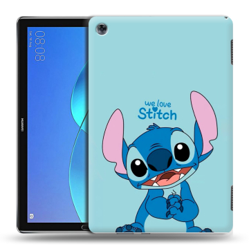 Силиконовый чехол на Huawei MediaPad M5 Lite с принтом Лило и Стич