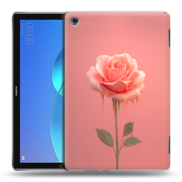 Силиконовый чехол на Huawei MediaPad M5 Lite с принтом Розовая роза Силиконовый чехол на Huawei MediaPad M5 Lite с принтом Розовая роза