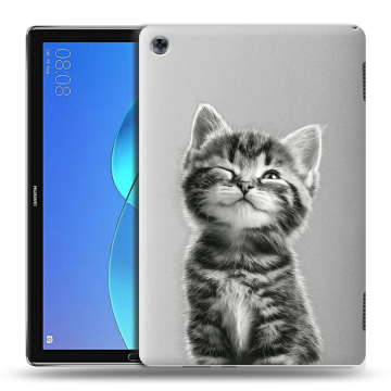 Силиконовый чехол на Huawei MediaPad M5 Lite с принтом Котенок