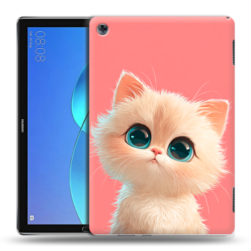 Силиконовый чехол на Huawei MediaPad M5 Lite с принтом Розовый котенок Силиконовый чехол на Huawei MediaPad M5 Lite с принтом Розовый котенок