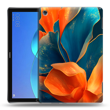 Силиконовый чехол на Huawei MediaPad M5 Lite с принтом Цветы Силиконовый чехол на Huawei MediaPad M5 Lite с принтом Цветы