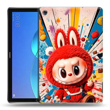 Силиконовый чехол на Huawei MediaPad M5 Lite с принтом Labubu Лабубу