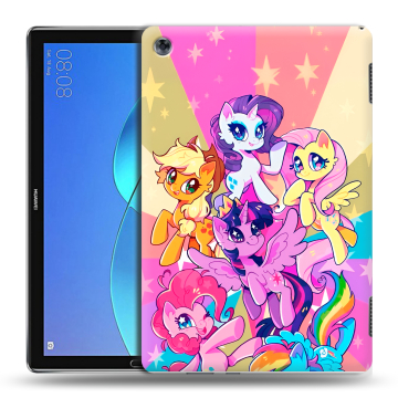 Силиконовый чехол на Huawei MediaPad M5 Lite с принтом My little pony Дружба чудо
