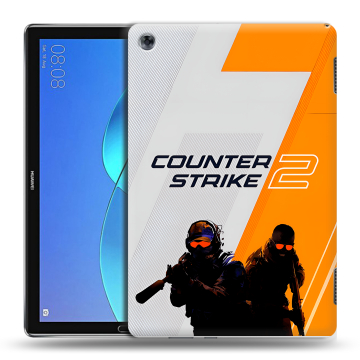 Силиконовый чехол на Huawei MediaPad M5 Lite с принтом Counter Strike