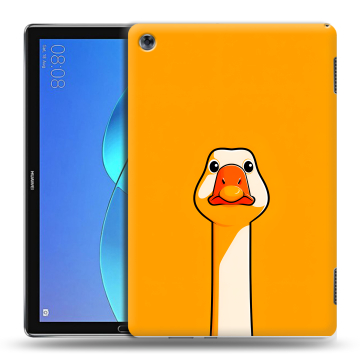 Силиконовый чехол на Huawei MediaPad M5 Lite с принтом Смешная утка
