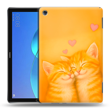 Силиконовый чехол на Huawei MediaPad M5 Lite с принтом Милые котята